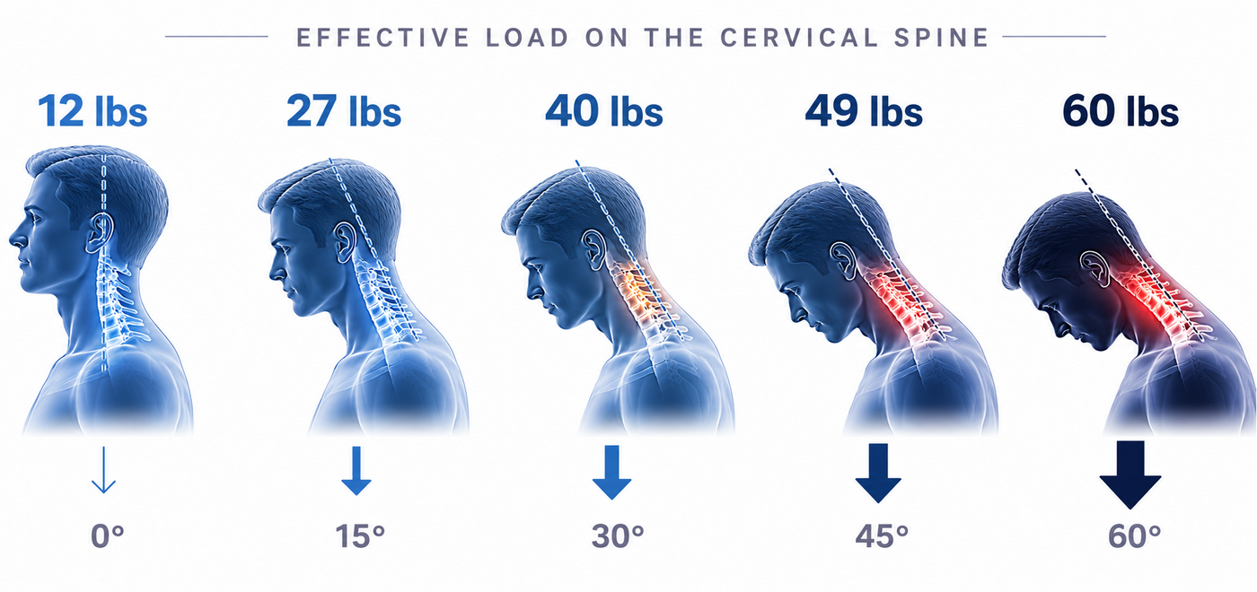 Forward head posture infographic